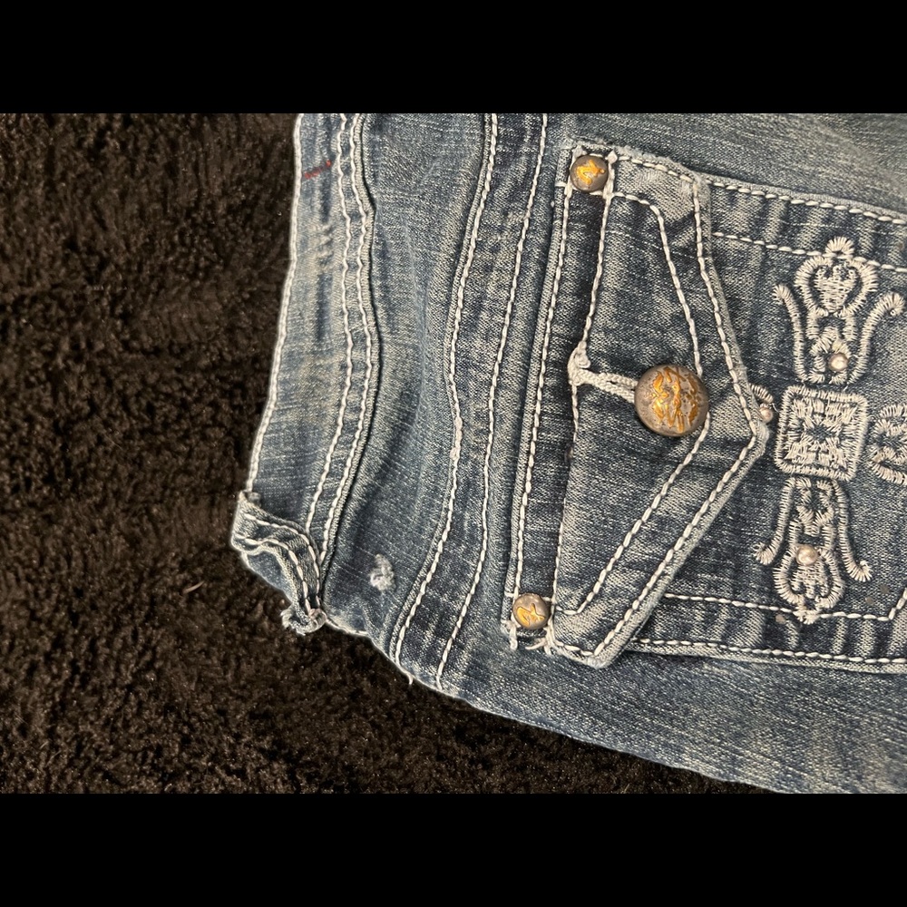 Seven7 girls embellished pocket skinny jeans